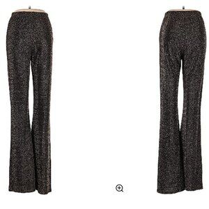 Elegant Black Glitter Women's Pants